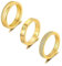 Guyode 3 Stück Ringe Set, Gold Ring Stapelbar, Ringe Wasserfest 14K Vergoldete, Goldring Damen Persönlichkeit, Verlobungsring Damen Gold für Valentinstag Muttertag Jubiläum Geburtstag (59,5 mm)