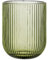 Baroni Home Set de 6 Vasos de Vidrio Coloreados y Decorados con Rayas en Relieve de 30 CL, Vasos Elegantes Lavables en Lavavajillas, 8x8x10 cm, Verde