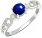 SILVERNROCK Lapislazuli-Ring aus massivem 925er-Sterlingsilber, Stein-Bandring, handgefertigt, für Herren und Damen, Schmuck ERG1237BV_53 (16.9)