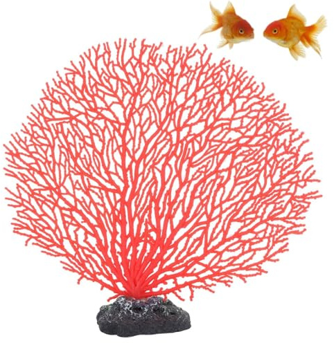 Hapivida Corallo Artificiale, Decorazione realistica in PVC per Acquario, Pianta di Corallo simulata per Vasca di Pesce, Design Versatile per Acqua Dolce e salata, Ambiente Marino