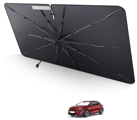 LUWU Parasol Paraguas Compatible con Kia Ceed Proceed XCeed SW GT 2018-2023 2024 Plegable Protección Solar para Parabrisas Parasol para Coche Protección UV Accesorios Ceed Proceed