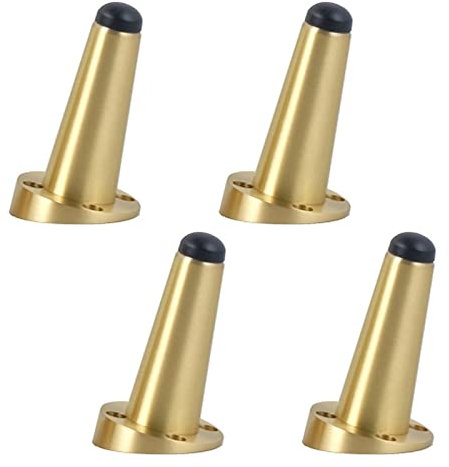 LIQONWAG Pieds de Meuble En Cuivre Pur, Pieds de Table Basse Dorés, Pieds de Canapé Coniques Obliques, Pieds de Remplacement Pré-Percés, Pieds Réglables, Pour Lit, Table En Verre, Meuble Tv/D/8Cm/3.15