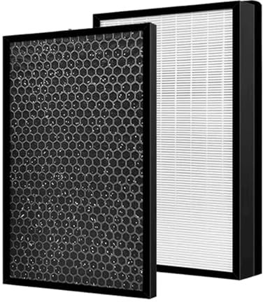 TFNVYQQZ Filtro HEPA, Repuesto 2 En 1 De Carbón Activo True HEPA For Alergias XD6220U0, Compatible con PU2530 PU2532U0, Rowenta, Pure Air Essential