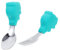 CTIRCHIU 1Ensemble Cuillères et Fourchettes pour Garçon Fille et Inoxydable Vaisselle Entraînement Durable et Ergonomique pour à Manger Couleur Verte