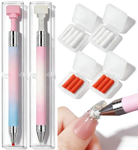 2 Stylo Diamond Painting Dégradé Diamond Painting Accessoires Comprend 4 Boîtes Blocs Cire et 2 Boîtes Rangement Choix Idéal pour Fournitures Peinture Diamant et Création Artisanale Nail Art