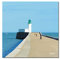 Glücksvilla Serie - Der Leuchtturm 5 - div. Maße (modernes Acrylglas-Bild 5 mm, 120 x 120 cm) aus DE - Kunstdruck XXL Deko-Wandbild Quadrat - Frankreich Meer Atlantik maritim