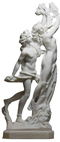 Apollo & Daphne Bernini God Griechisch Nude Maiden Cast Marble Statue Skulptur 27,9 cm