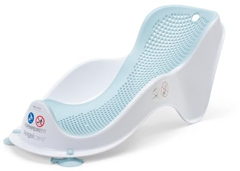 Foppapedretti, Acquolina, soporte para bañera, para niños desde el nacimiento hasta los 6 meses (hasta 9 Kg), blanco turquesa, 0,4 kg, 1 unidad