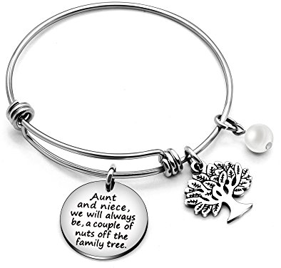 AGR8T Tante Nichte Armreif Armband Schmuck Hochzeit Geschenk Frauen Mädchen - Tante und Nichte werden wir immer sein