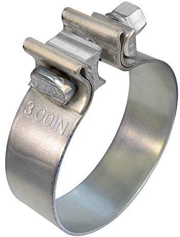ROADFORMER 3 inch Exhaust Clamp Narrow Band Aluminized Steel | 3 exhaust clamps Exhaust Pipe, Muffler and Exhaust System Repair
