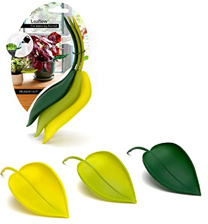 Peleg Design Leaflow – Entonnoir d'Arrosage pour Plantes (Lot de 3), Distributeur Eau Plante, Système d'Irrigation pour Plantes en Terre.