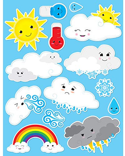 ASHLEY PRODUCTIONS Die-Cut Magnets, Cute Weather, Multi Color, Rechteckig, 1 Stück, Kunststoff, Kinderspielig