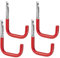 Gedotec 4 Stück Garagenwandhaken Rot gummiert 140 x 114 mm Tragkraft 25 kg Wandhaken zum Schrauben