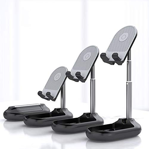 GUODONG Phone Case Licheers LC-345 Support de bureau rétractable et pliable pour téléphones mobiles/tablettes de moins de 12,9 Noir