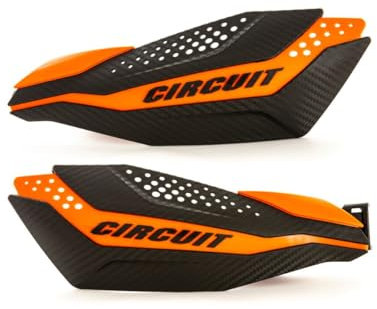 Circuit Equipment PM038-2D9 Handschutzer Dakar, Schwarz/Orange, TU EU, Taglia unica