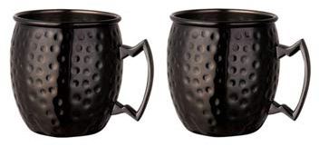 Moscow Mule Becher 2er Set,530 ml Hochwertige Edelstahl-Becher Pineapple-Skin Cocktail Becher für Home Bar und Party (C)