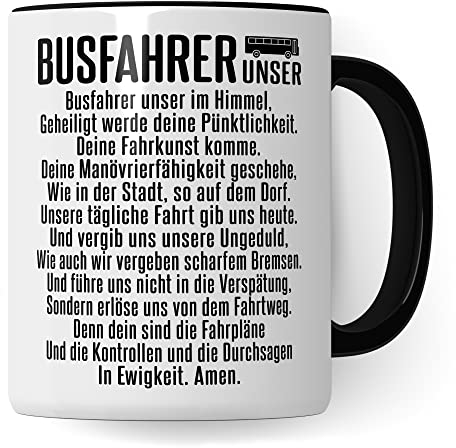 Busfahrer Tasse Spruch: BUSFAHRER-UNSER Kollegen Geschenk, Kaffeetasse Humor Witz Geschenk für Bus Fahrer, Buschauffeur Becher, Autobusfahrer Geschenkidee, Kaffeebecher für Männer