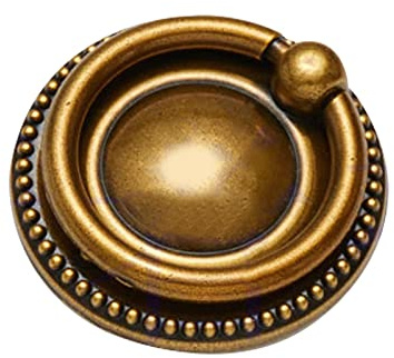 skohom 8 x Ringgriffe, antike Ringe, Schubladengriffe, Ring, Schrank, Schrank, runde Platte, Schubladenringgriffe (antikes Messing)