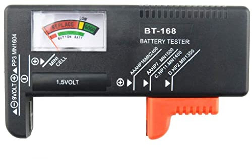 Battery Tester Universal Battery Checker for AA AAA C D 9V 1.5V Button Cell Batteries (Model: BT-168)