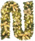 Girlande Weihnachten, 2.7m/9ft Weihnachtsgirlande mit Lichtern Weihnachtsdeko Balkon Christmas Garland für Treppengeländer Tür Kamine Innen Außen (Flower)