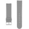 Akteo Flachleder Uhrenarmband Silberschnalle 20 Grau