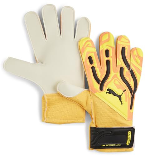 PUMA - PUMA Ultra Play RC, Guantes de Portero Adultos Unisex, Sunset Glow-Sun Stream-PUMA Black, 9 -