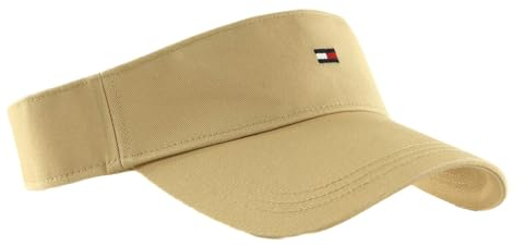 Tommy Hilfiger Damen Essential Flag Visor AW0AW16038 Kappe, Beige (Harvest Wheat), OS