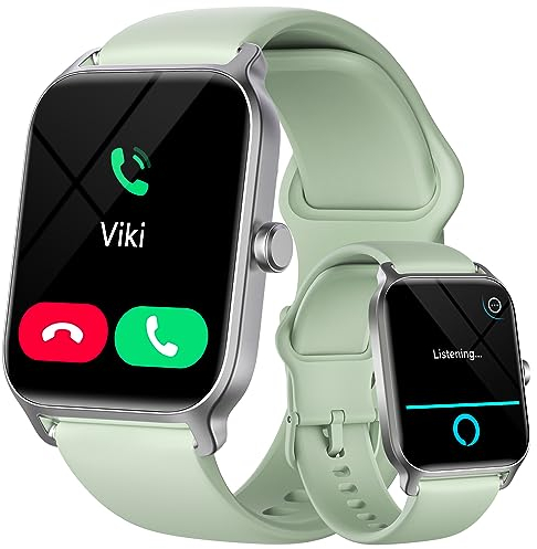 Gydom Montre Connectée Femme avec Appel Bluetooth, Alexa intégrée 1.8 Smartwatch Moniteur de SpO2 Fréquence Cardiaque Sommeil 100 Sport Podometre Calories Etanche IP68 pour Android iOS