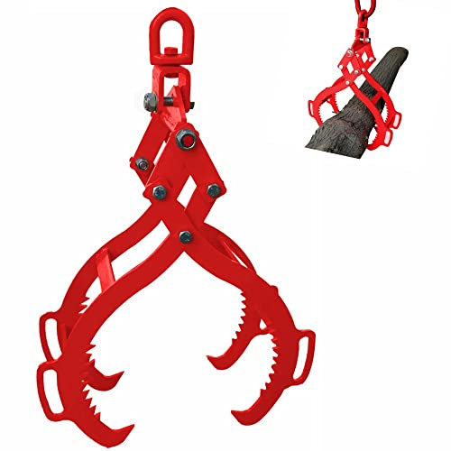 81,3 cm lange Holzzange, Hebezange mit 4 Krallen, strapazierfähig, Holzgreifer für LKW, ATV, Traktor und Skidder