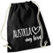 Huuraa Turnbeutel Austria my love Geschenk Rucksack Black 12 Liter Baumwolle Austria Geschenkidee