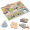 Mamabrum, Puzzle aus Holz – Transportmittel, Auto, Feuerwehrauto, Krankenwagen, Zug, Flugzeug, Bus, Muldenkipper, Schlepper, Boot holzpuzzle Baby holzpuzzle Kinder 1 Jahr
