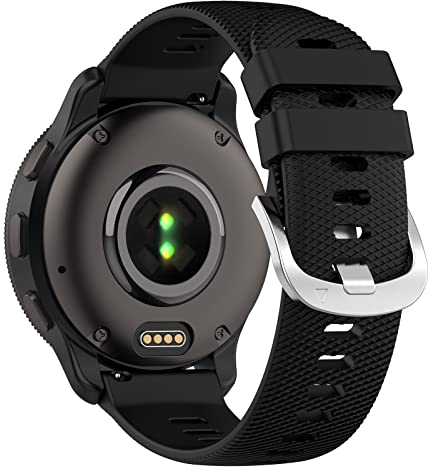 Wownadu 20mm Silikon Armbänder Kompatibel mit Polar Pacer/Ignite 3 / Ignite 2 / Ignite/Unite Armband Schwarz für Damen Herren Sport Ersatzarmband (Keine Uhr)