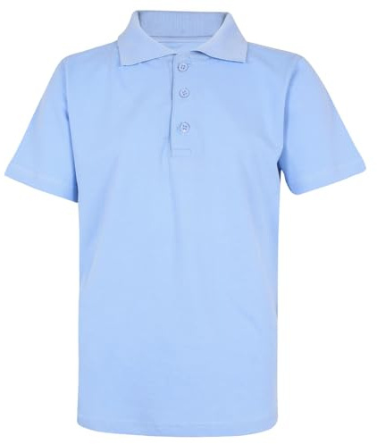 A2Z 4 Kids Boys Cotton T-Shirt Plain - PL Polo T Shirt Sky Blue 15-16