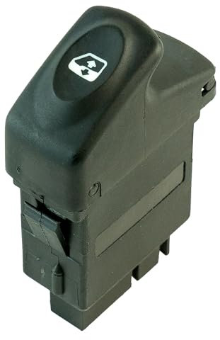 Bouton leve vitre compatible pour Clio 2, Kangoo, Megane, Megane Scenic, Twingo, Nissan Kubistar (1996-2012) Interrupteur lève-vitre. AVANT GAUCHE OU DROIT | 6490HQ