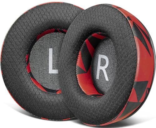 SOULWIT 90mm Mesh-Stoff Ersatzpolster Ersatz Ohrpolster für AKG Pro Audio K845 K845BT K545 K540 K275 K267 K245 K182 K167 Kopfhörer, Polster mit Geräuschisolierungsschaum