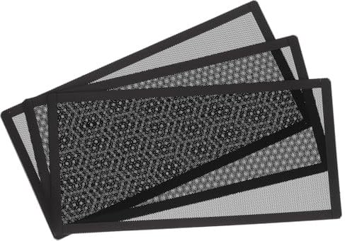 sourcing map 3PCS PC Dust Filter, 280x140mm Magnetic Frame PVC Computer Case Cooler Dustproof Mesh Cover Fan Grills for Computer Chassis Speakers, Black