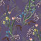 VEELIKE Vintage Wildflowers Floral Wallpaper Purple Leaf Wallpaper Botanical Wall Art Patterned Contact Paper Self Adhesive Purple Wall Paper for Bedroom Cabinets Living Room Removable 44.5cm×300cm