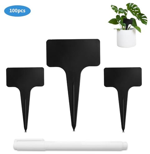 100 stück Pflanzenschilder für draussen Wetterfest, 6 * 10cm, Schilder Beschriftung, Pflanzenstecker Zum Beschriften, Stecketiketten Pflanzen, Namensschilder für Blumen, Gemüse, Kräuter