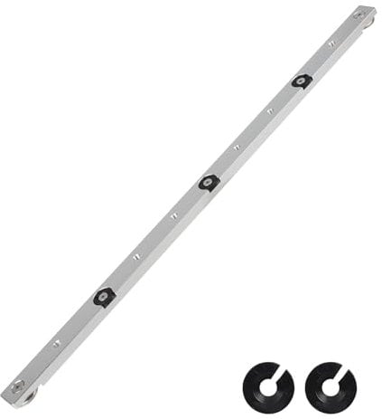 EFUTURETIME Barra de Inglete de Aleación de Aluminio, 9.5 x 19 x 450 mm, Barra de Ranura en T, Guía de Inglete de Aluminio para Sierras de Mesa, Taladros de Mesa, Sierras de Cinta, Carpintería