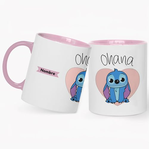 LA MENTE ES MARAVILLOSA - Taza de Cerámica Personalizada con Nombre | Familia | 330 ml para un Desayuno Especial, Regalo Original, Taza de Café, Té e Infusiones