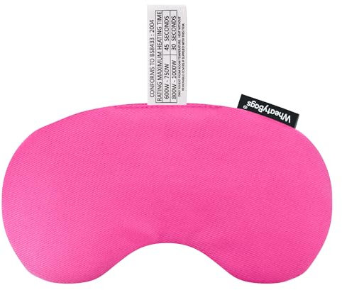 WheatyBags Wheat Bag Microwave Eye Mask Heat Pack and Ice Pack (Cotton Fabric - Hot Pink)