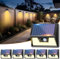 vighep Solar Lights Outdoor Motion Sensor- Led Security Lights IP65 Waterproof, 3 Lighting Modes, Warm White Super Bright Pir Flood Lights for Wall Garden Fence Yard Driveway Path - 6 Pack
