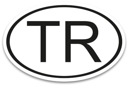 TR Aufkleber Länderkennzeichen Türkei 17,5 x 11,5 cm DIN genormt - kfz796