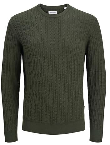 JACK & JONES Herren Jjeemil Knit Cable Crew Neck Noos Jjeemil Knit Cable Crew Neck Noos (1er Pack)