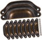 Uonlytech 10St Muschelgriff einstellbar Stoßstange Küchenarbeitsplattenabdeckung klopfen retro küchengriffe kitchen handles kommode schminktisch Home-Knöpfe Schublade zieht Griffe Eisen