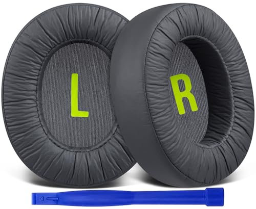 SOULWIT Cuscinetti Auricolari Professionali di Ricambio per JBL JR460 con Cancellazione del Rumore Cuffie, Padiglioni Cuffie con Pelle Proteica Più Morbida, Schiuma Antirumore - Grigio