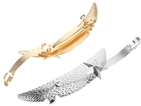 SHERCHPRY 2 Stück-pack Mondsichel Haarspangen aus Zinklegierung Vintage Elegante Haarklammern für Damen und Mädchen Sicherer Halt Einfach zu Verwenden für Alltag und Partys