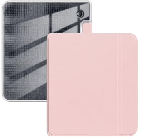 Coque pour Kobo Libra 2 7 sortie en 2021, ultra transparente, souple et flexible, coque arrière en TPU avec mise en veille/réveil automatique pour Kobo Libra 2, rose
