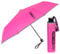 PERLETTI Petit Parapluie Enfant Fille Couleur Unie Rose Fuchsia - Ombrelle Ouverture Manuelle Enfants 5 6 7 Ans - Parapluie Pliant Coupe Vent Détails Réfléchissants - Diamètre 91 cm (Rose Néon)