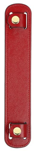 QUARKZMAN 1 Stück Schulterpolster 22,8x4,2cm(LxW) Leder Schultergurt Polster, Abnehmbare rutschfeste Gurtabdeckungen Taschenzubehör für Tragetaschen Rucksäcke Handtaschen, Rot